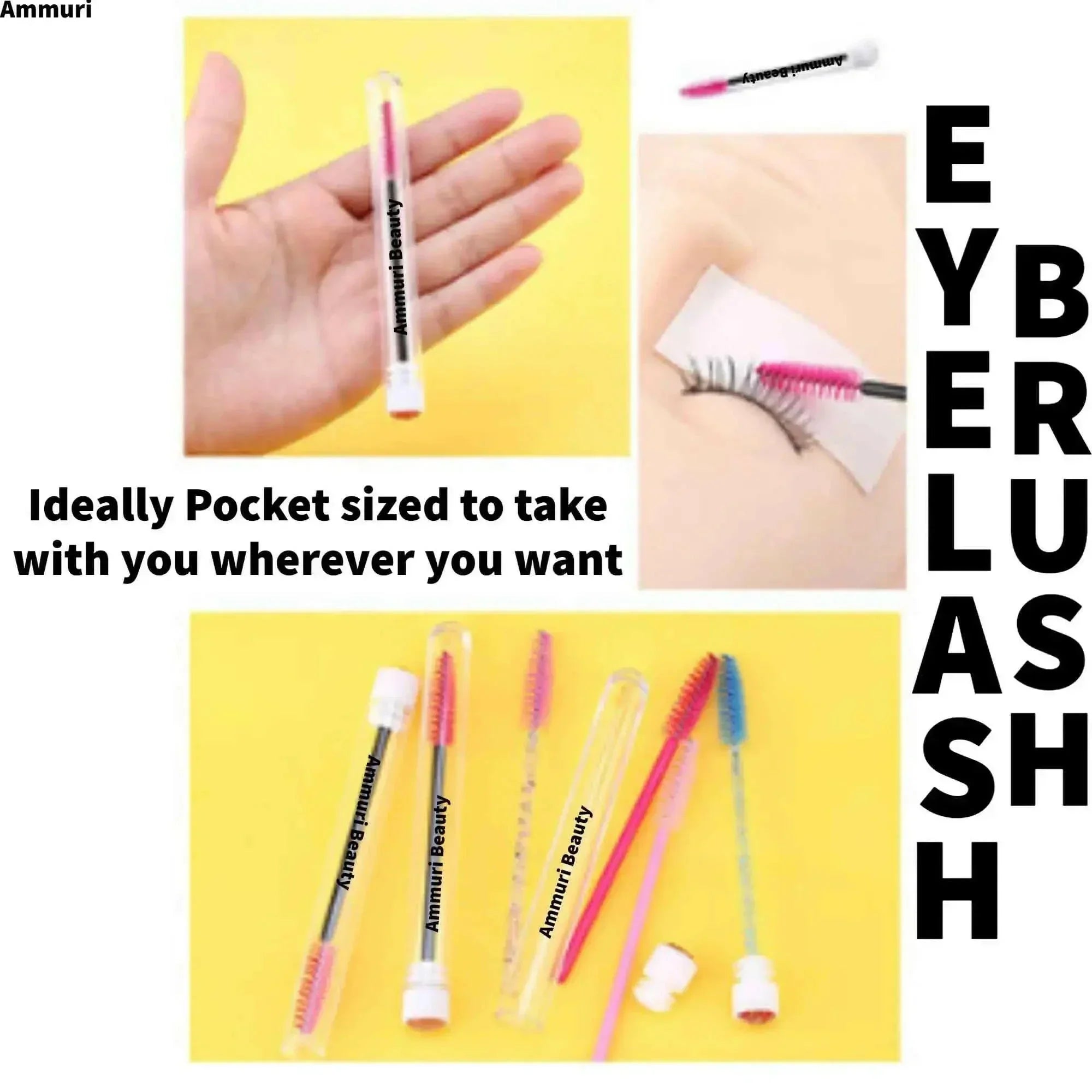 Ammuri Skincare Hygienic Mascara Brushes & Brow Wands-3