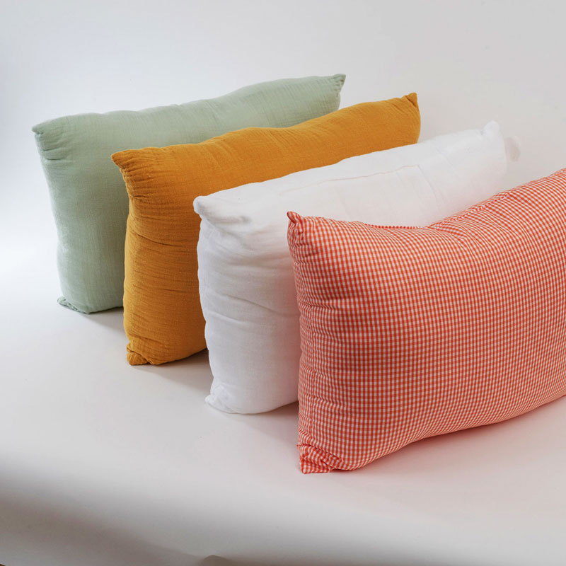 coussin gaze coton honey papate bio beige bebe